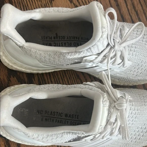 Adidas Ultra Boost All-White Running Shoes - Picture 4 of 6